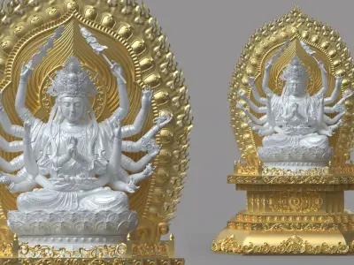 Bodhisattva Thousand-armed 3D model