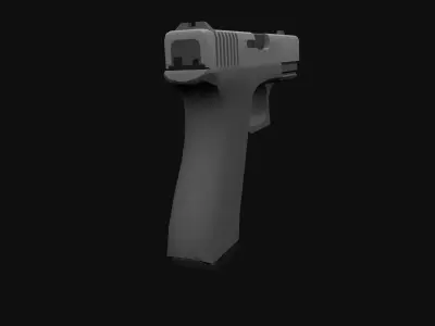 Low Poly Glock 17 Low-poly 3D model buy