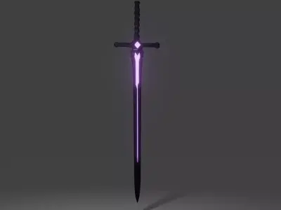 sword with lights Low-poly 3D model