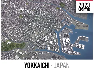 Yokkaichi Low-poly 3D model