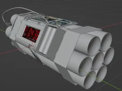 Bomb explosive Free 3D model