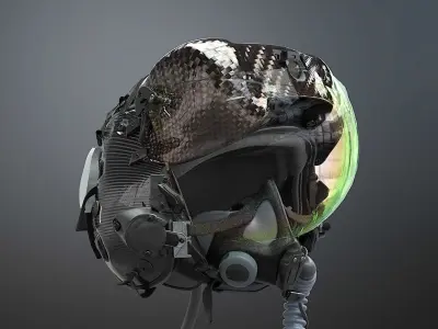 FLIGHT SUIT F35 Helmet 3D model