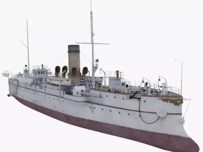 boat Brave Low-poly 3D model