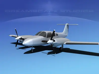 Piper Turbo Seminole Bare Metal 3D model
