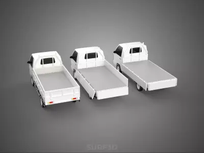 COLLECTION 3 WAY WIDE DECK DROP SIDE LOAD BED BODY PICKUP TRUCK 3D model