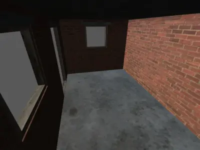 Game Ready Brick Outbuilding Free low-poly 3D model