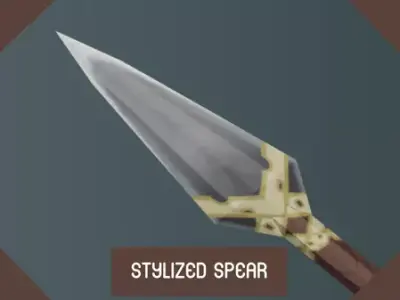 Stylized Spear Low-poly 3D model