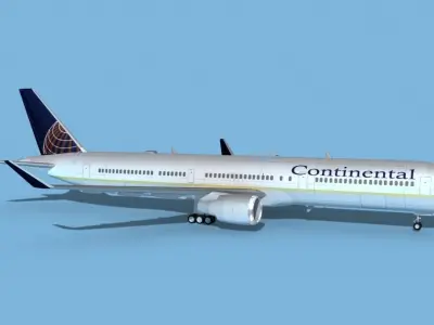 Boeing 767-400 Continental 3D model
