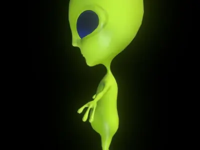 Alien Cartoon Character Low-poly 3D model