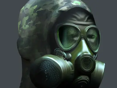 Helmet 3d model military combat Military scifi Low-poly 3D model Low-poly 3D model