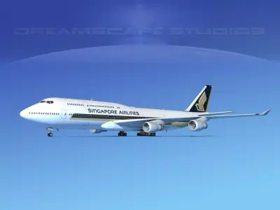 Boeing 747-8I Singapore Airlines 3D model