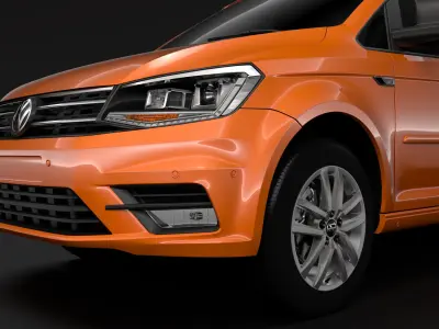 Volkswagen Caddy Maxi Crew Bus 2018 3D model