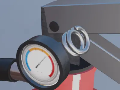 Fire Extinguisher - low poly game ready asset Low-poly 3D model