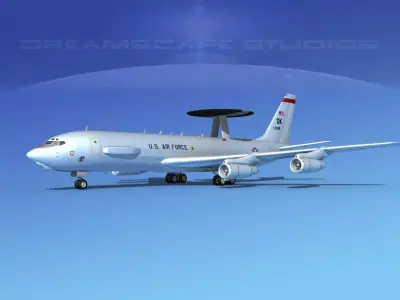 Boeing E-3C Sentry OK USAF 3D model