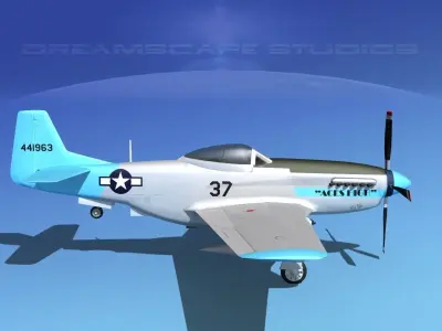 P-51D Mustang Aces High 3D model