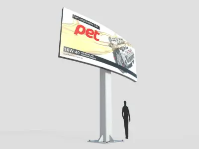 Billboard M3 Low-poly 3D model