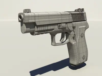 Sig Sauer 226 Handgun Low-poly 3D model