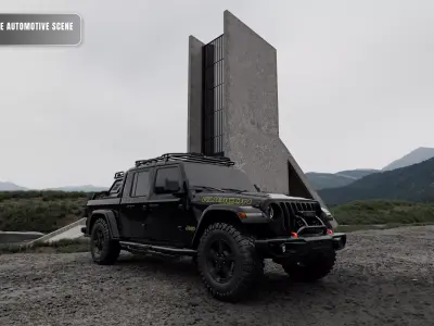 Brutal Landscape Automotive Scene Project File  3D model
