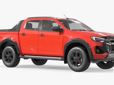 Isuzu D-MAX 2025 Pickup Red 3D model