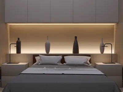 Apartments living room with walls and couch Free 3D model