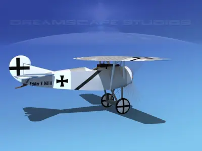 Fokker DVIII V11 3D model