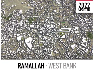 Ramallah - 3D City Model Low-poly 3D model