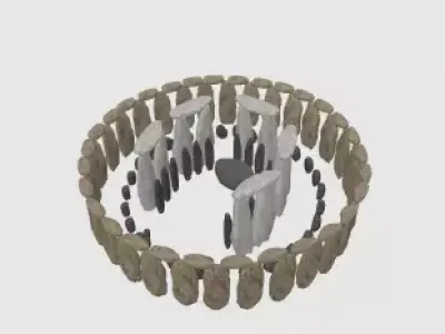 Stonehenge in shape of circle Free low-poly 3D model