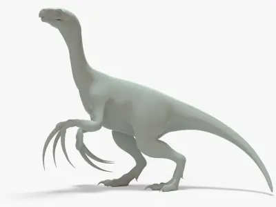 Therizinosaurus Rigged Basemesh Low-poly 3D model