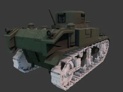 Tank 3d Low-poly 3D model
