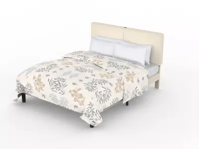 king bed Low-poly 3D model buy