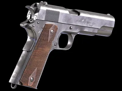 PISTOL WEAPON PACK LOW-POLY PBR Low-poly 3D model