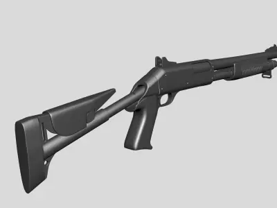 M1014 shotgun Low-poly 3D model