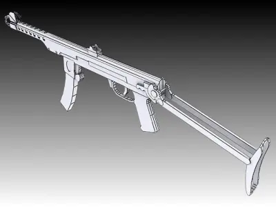 PPS43 gun Low-poly 3D model