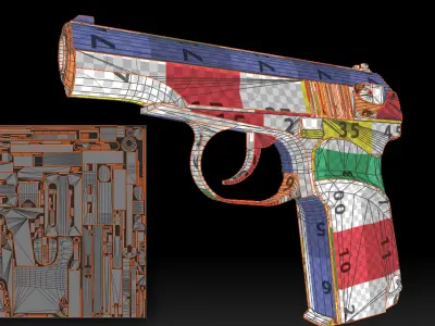 Makarov Pm Free low-poly 3D model