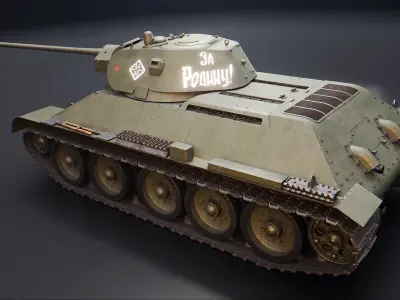 T-34 - WW2 Soviet Medium Tank 3D model