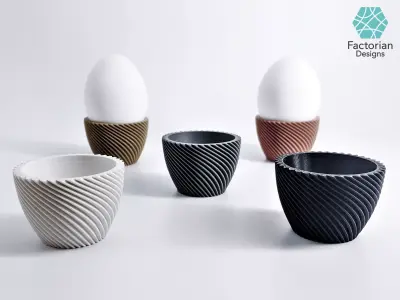 Egg Cup Unbowed to 3D Print STL Files plus Bambu Studio 3MF 3D print model