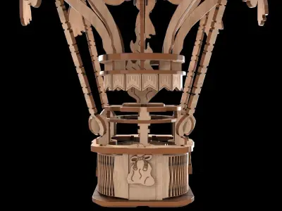 Wooden balloon 3D model