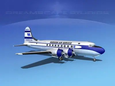 Douglas DC-4 Hudson Air Freight 3D model