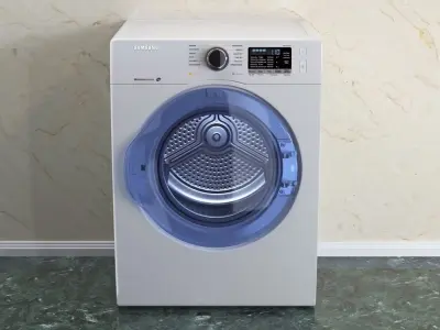 Samsung White Front Load Clothes Dryer 3D model