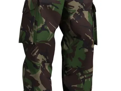 British Trouser DPM Combat Lightweight CS95 - Marvelous Designer 3D model