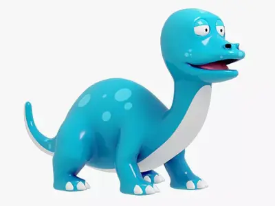 Dinosaur cartoon 3 3D model