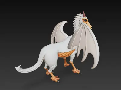 Hippogriffs Realistic 3D Model Basic - Low Poly Realistic Low-poly 3D model