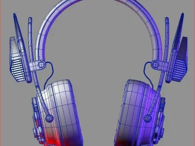 3D Headphone gundam  style 3D model
