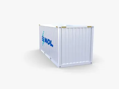 20ft Shipping Container NOL 3D model