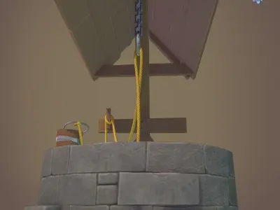 Wishing Well Low-poly 3D model