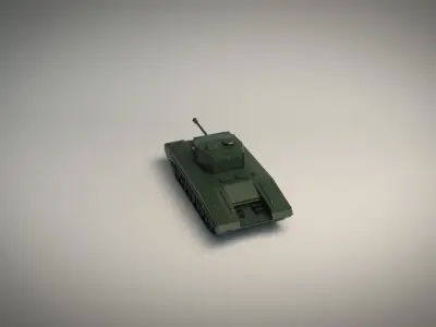 Low Poly Tank 01 Low-poly 3D model purchase