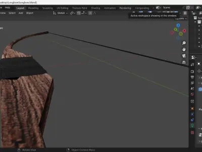 Longbow Free low-poly 3D model
