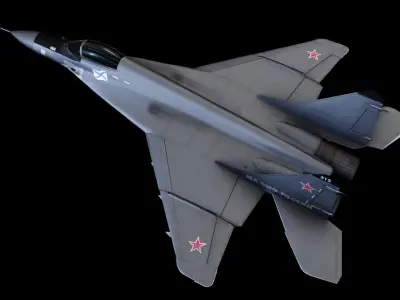 MIG-29 Russian Fighter Jet Low-poly 3D model