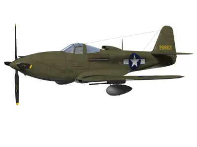 Bell P-63C Kingcobra 3D model