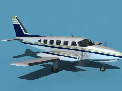 Piper PA-31-350 Navajo Chieftain V11 3D model